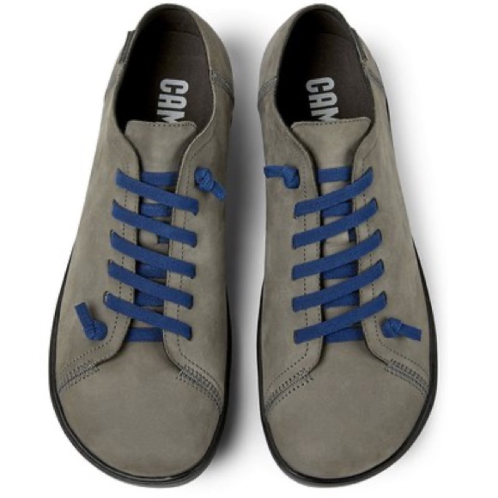 Camper Gray Athletic Shoes with Blue Laces